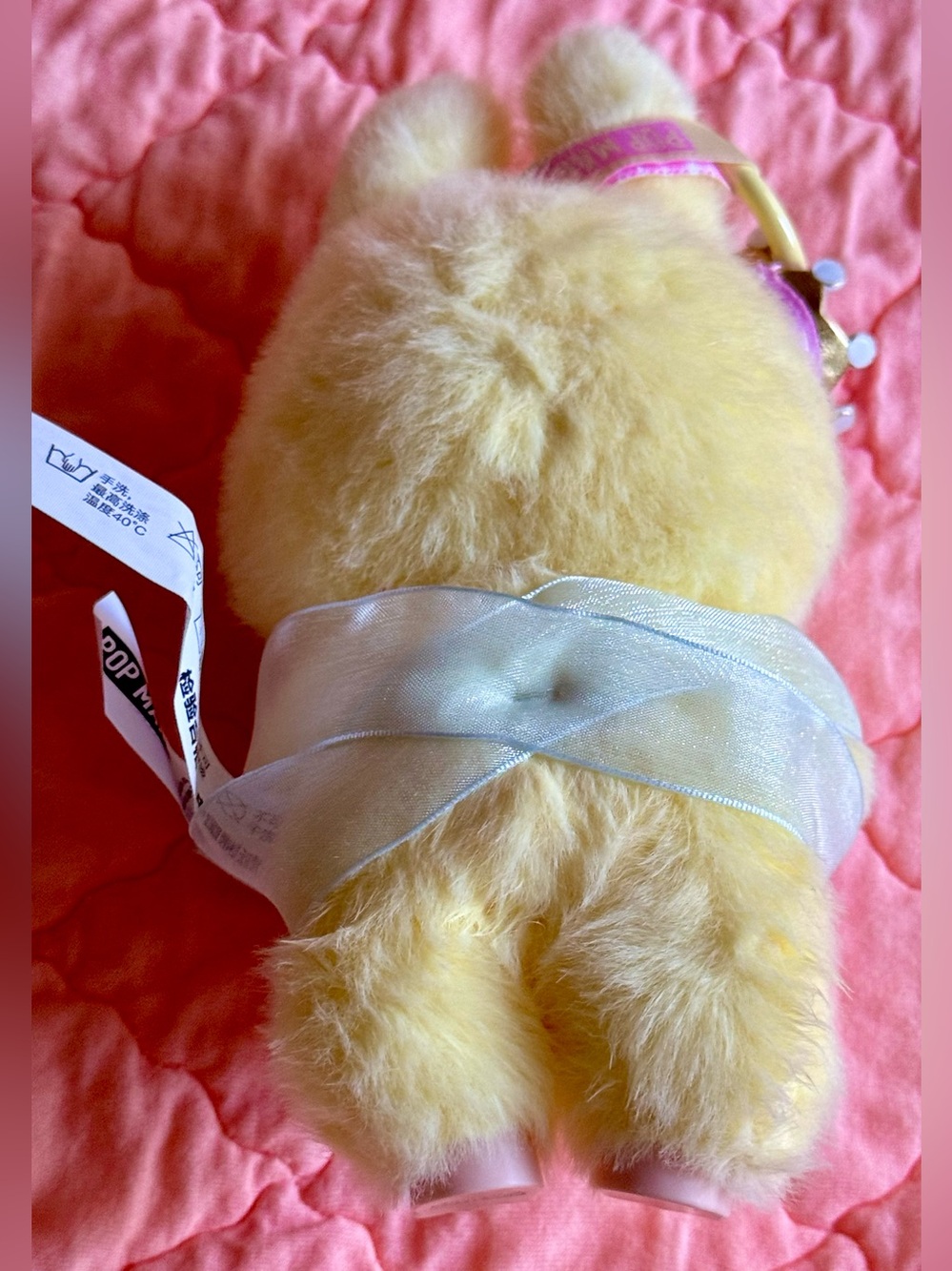 Yellow and Pink Labubu Queen Plush Pendant - Picture 4 of 7